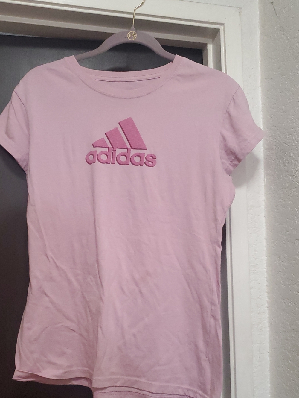 adidas Light Pink Logo T‑Shirt for Women